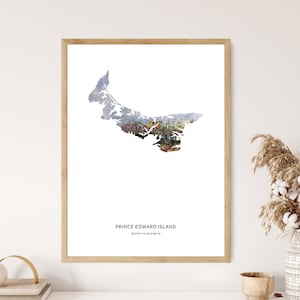 Prince Edward Island Print | Prince Edward Island Watercolor Print | Prince Edward Island Canvas | PEI Poster | PEI Map Art | Map of PEI