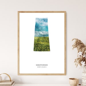 Saskatchewan Print | | d’impression aquarelle de la Saskatchewan Saskatchewan Canvas | Saskatchewan Poster | Saskatchewan Map Art | Carte de la Saskatchewan