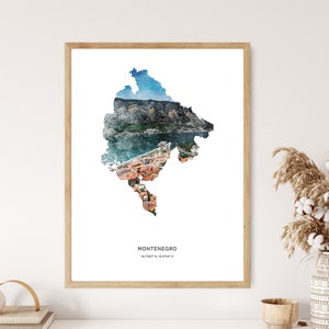 Montenegro Print | Montenegro Watercolor Print | Montenegro Canvas | Montenegro Poster | Montenegro Map Art | Map of Montenegro