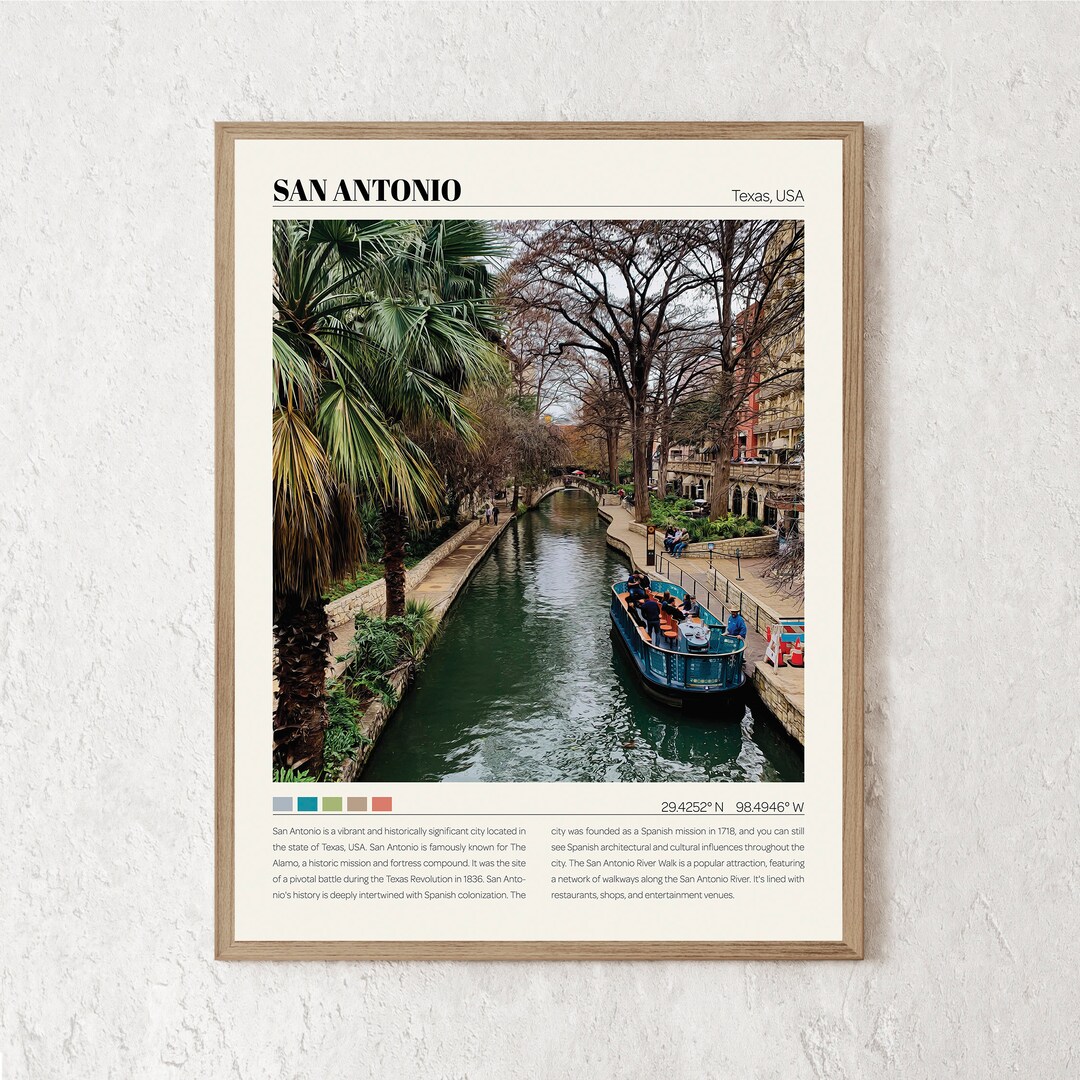 San Antonio Print San Antonio Wall Art San Antonio Poster Etsy