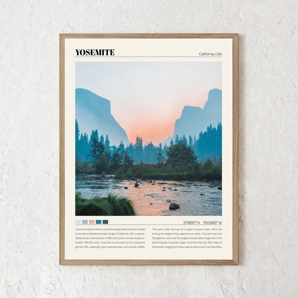 Yosemite Print | Yosemite Wall Art | Yosemite National Park Poster | Yosemite Photo | Yosemite Canvas | Yosemite Wall Decor | Yosemite Gift