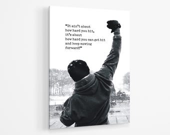 Rocky Balboa Motivational Acrylic Print | Boxing Wall Art Print Acrylic Glass | Boxing Motivational Acrylic Poster
