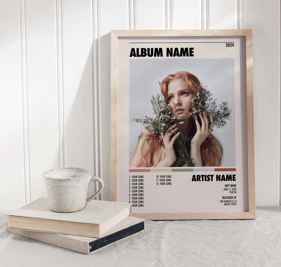 Custom Music Album Poster | Choose Your Own Album Poster | Personalized Music Album Print | Track List Poster | Personalized Gift | LIGHT