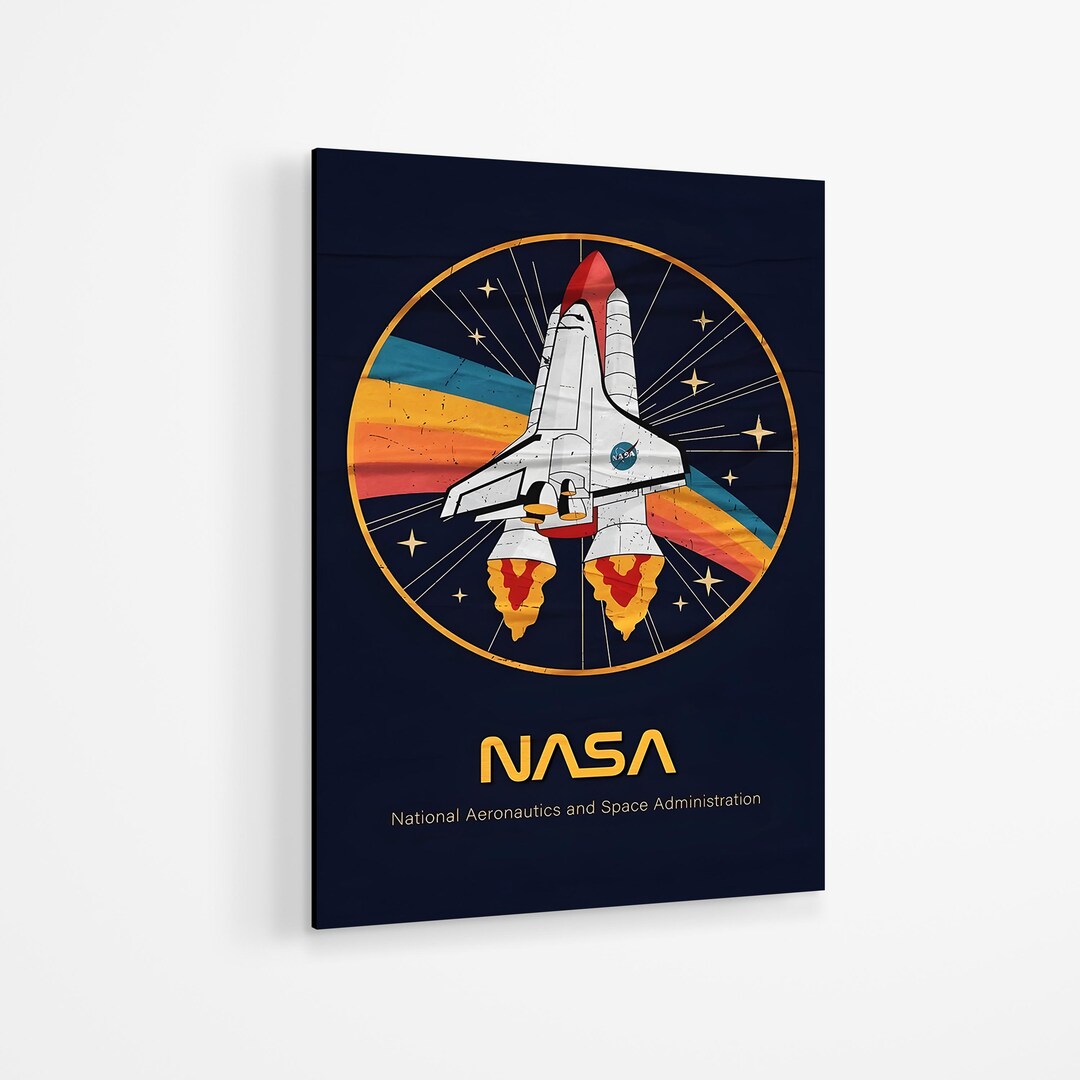 Nasa Vintage Acrylic Print | Space Motivational Wall Art Print Acrylic ...