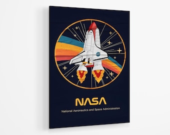 Nasa Vintage Acrylic Print | Space Motivational Wall Art Print Acrylic Glass | Nasa JPL Retro Acrylic Poster | Nasa Print