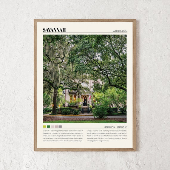 Savannah Print | Savannah Wall Art | Savannah Poster | Savannah Photo | Savannah Canvas | Savannah Wall Decor | Savannah Travel Gift
