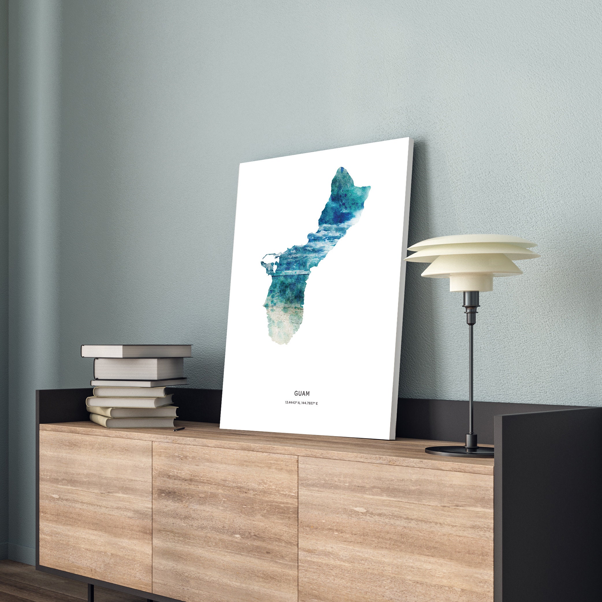 Guam Print Guam Watercolor Print Guam Canvas Guam Poster Etsy