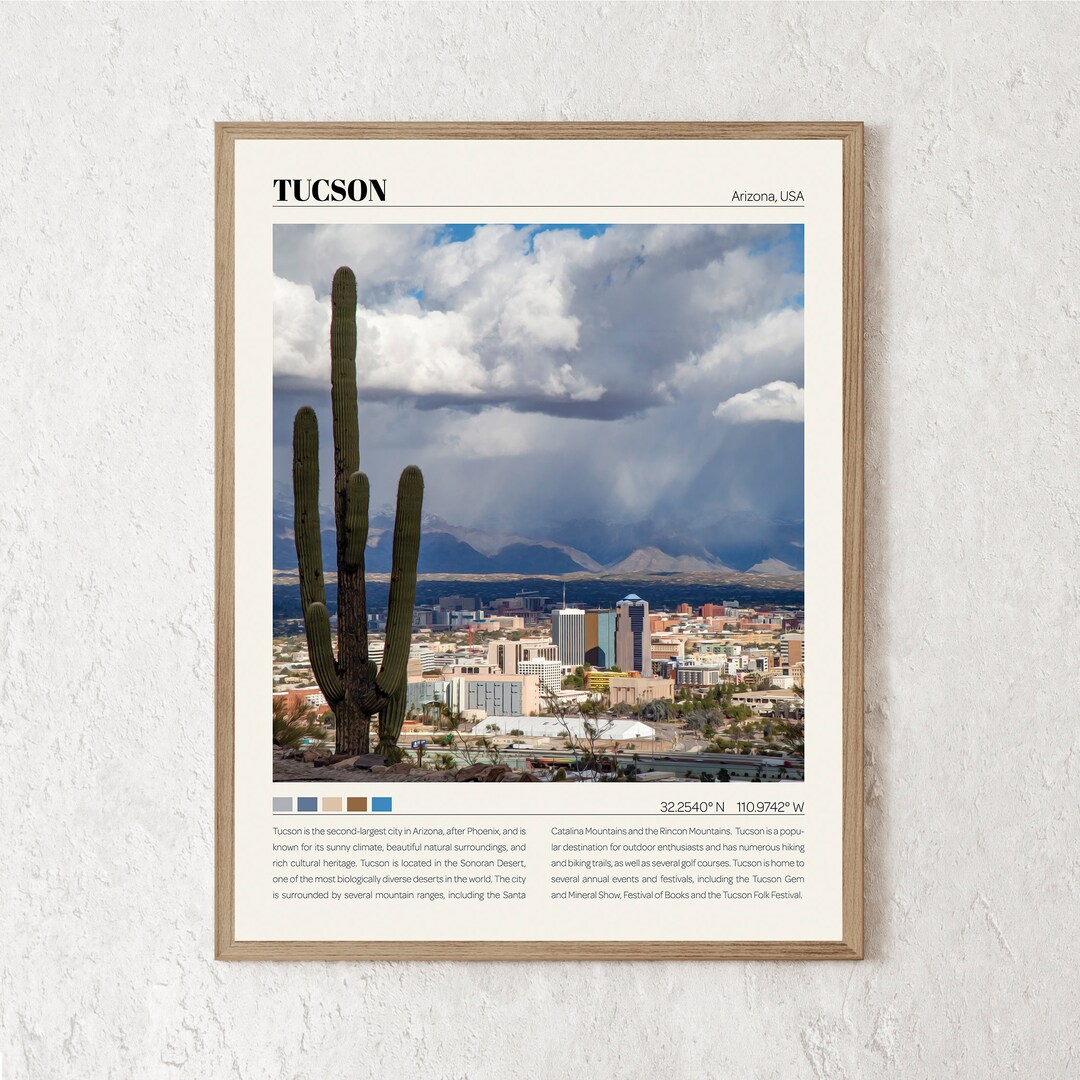 Tucson Print Tucson Wall Art Tucson Poster Tucson Photo Tucson Canvas