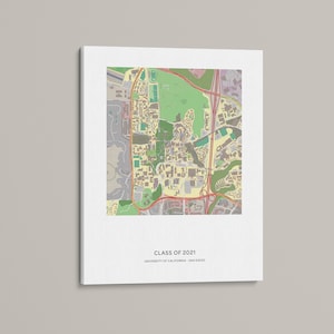 May include: A map of the University of California, San Diego campus with the text "Class of 2021" and "University of California - San Diego".