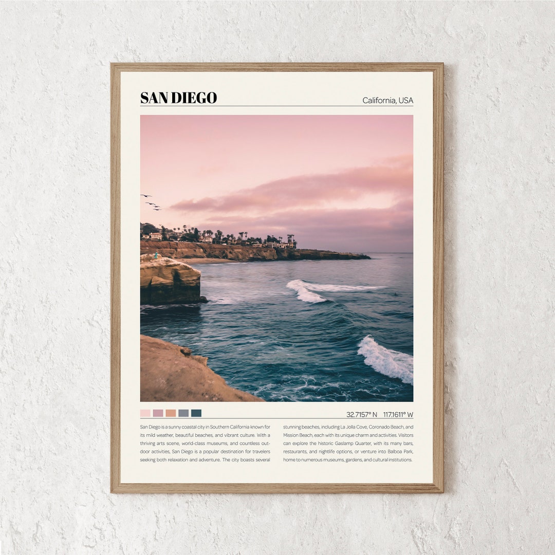San Diego Print | San Diego Wall Art | San Diego Poster | San Diego ...