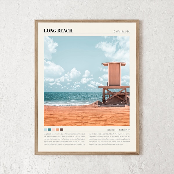 Long Beach Wall Art Etsy