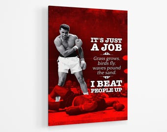 Muhammad Ali Motivational Acrylic Print | Boxing Wall Art Print Acrylic Glass | Boxing Motivational Acrylic Poster