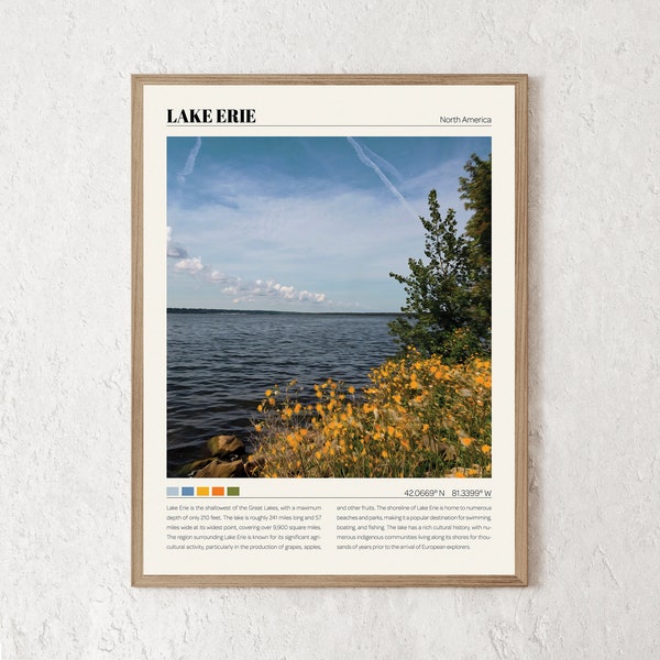 Lake Erie Print | Lake Erie Wall Art | Lake Erie Poster | Lake Erie Photo | Lake Erie Canvas | Lake Erie Wall Decor | Lake Erie Travel Gift
