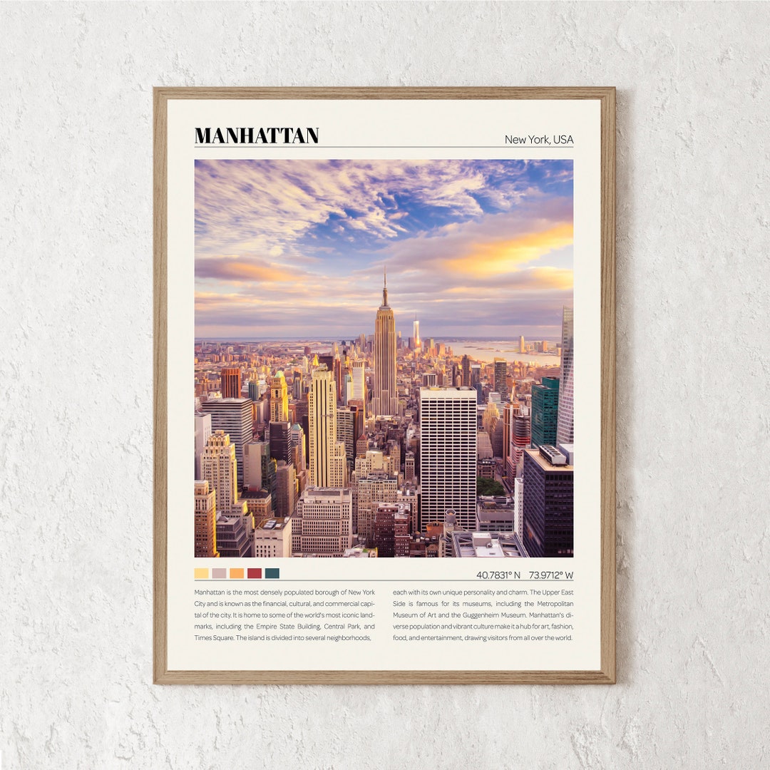 Manhattan Print Manhattan Wall Art Manhattan Poster Manhattan Photo