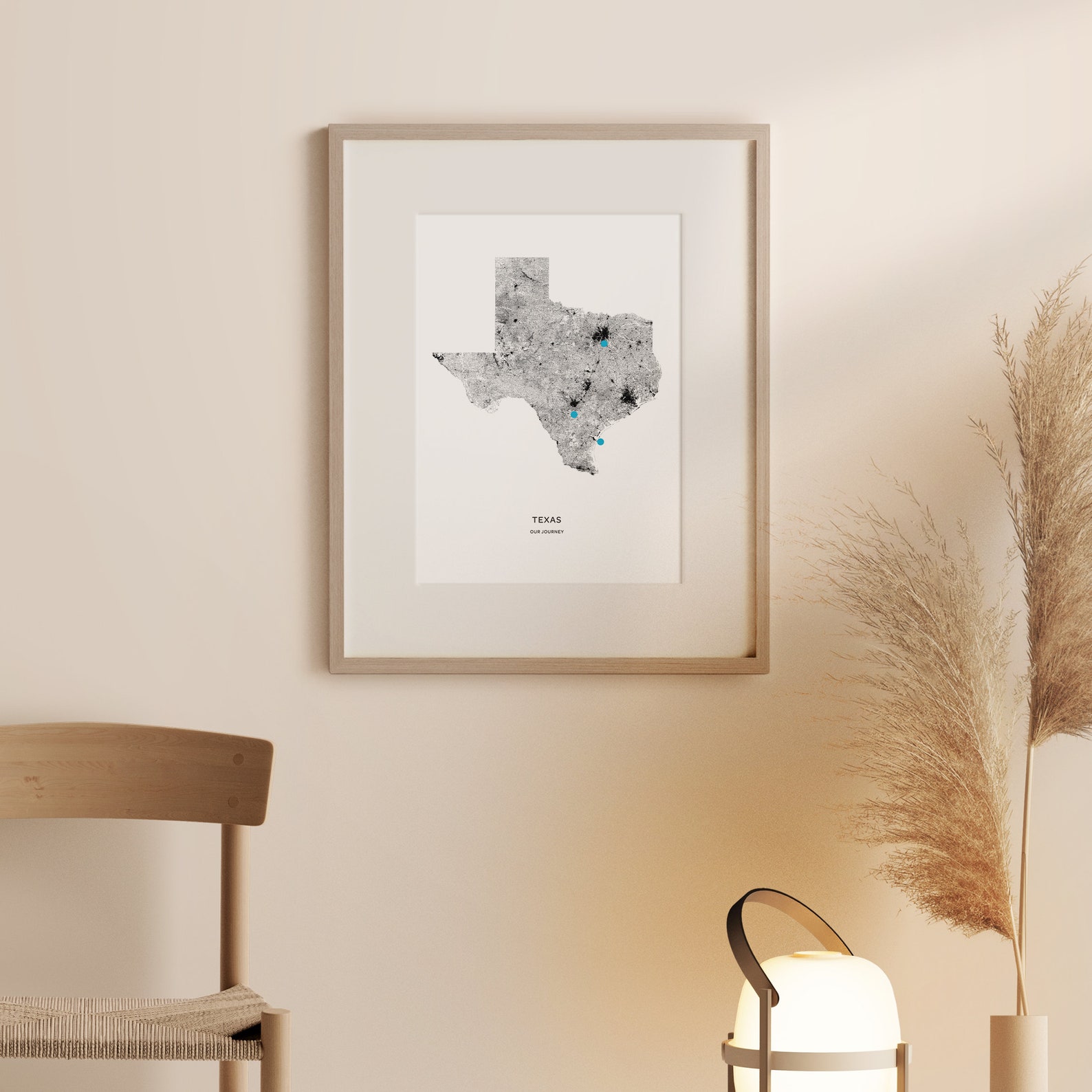 Custom State Map Print | Personalized State Map Canvas | Custom US ...