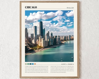 Chicago Print | Chicago Wall Art | Chicago Poster | Chicago Photo | Chicago Canvas | Chicago Wall Decor | Chicago Travel Gift
