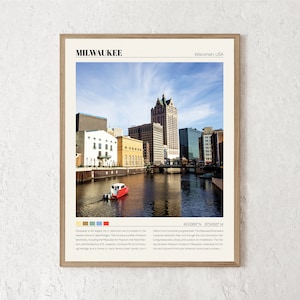 Milwaukee Print | Milwaukee Wall Art | Milwaukee Poster | Milwaukee Photo | Milwaukee Canvas | Milwaukee Wall Decor | Milwaukee Travel Gift