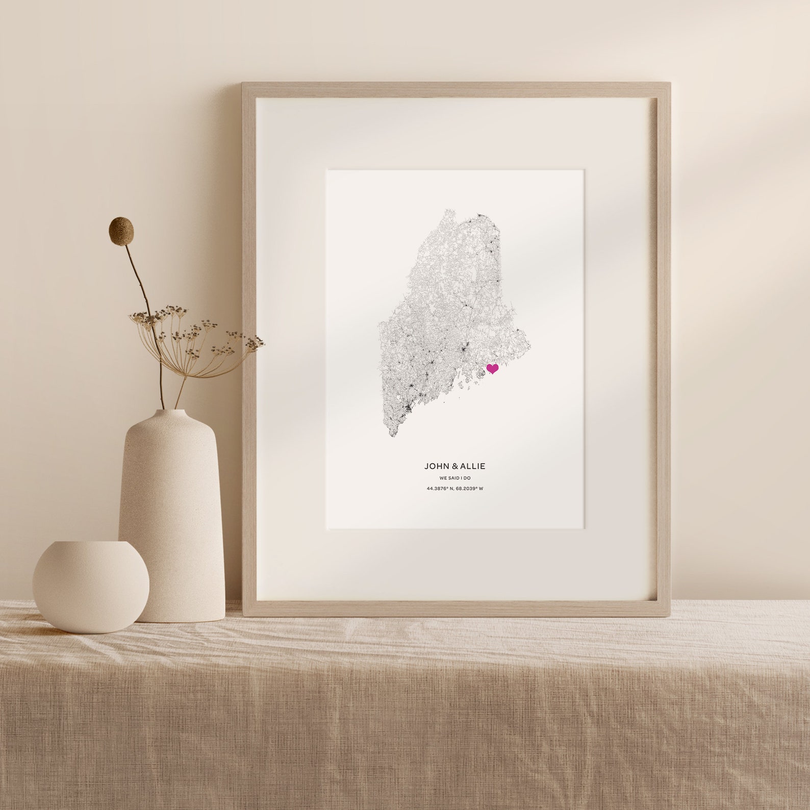 Custom State Map Print | Personalized State Map Canvas | Custom US ...