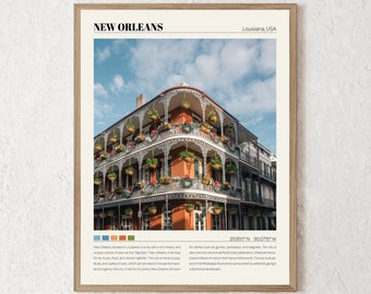 New Orleans Print | New Orleans Wall Art | New Orleans Poster | New Orleans Photo | New Orleans Canvas | New Orleans Wall Decor Travel Gift