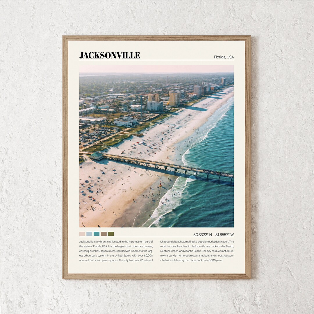 Jacksonville Print Jacksonville Wall Art Jacksonville Poster Jacksonville Photo Jacksonville