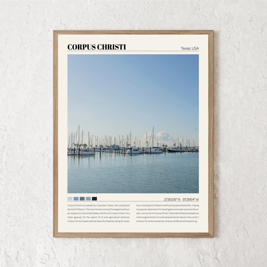 Corpus Christi Print Corpus Christi Wall Art Corpus Christi Poster