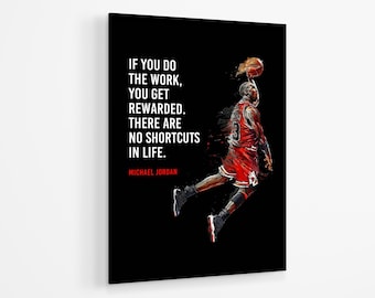 Jordan Motivational Acrylic Print | Basketball Wall Art Print Acrylic Glass | Basketball Motivational Acrylic Poster