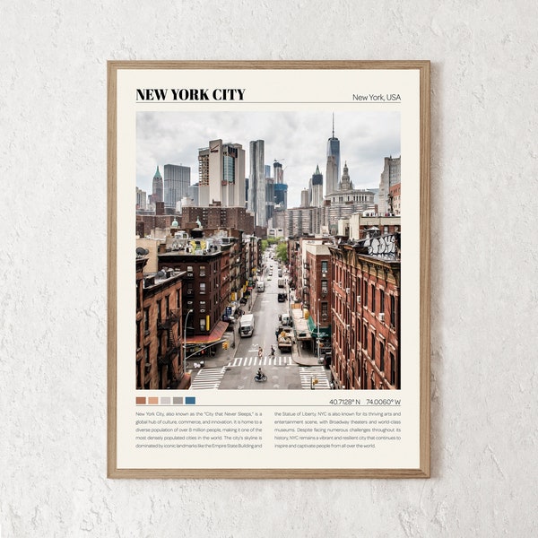 New York City Print | New York City Wall Art | New York City Poster | NYC Photo | New York City Canvas | NYC Decor | NYC City Travel Gift