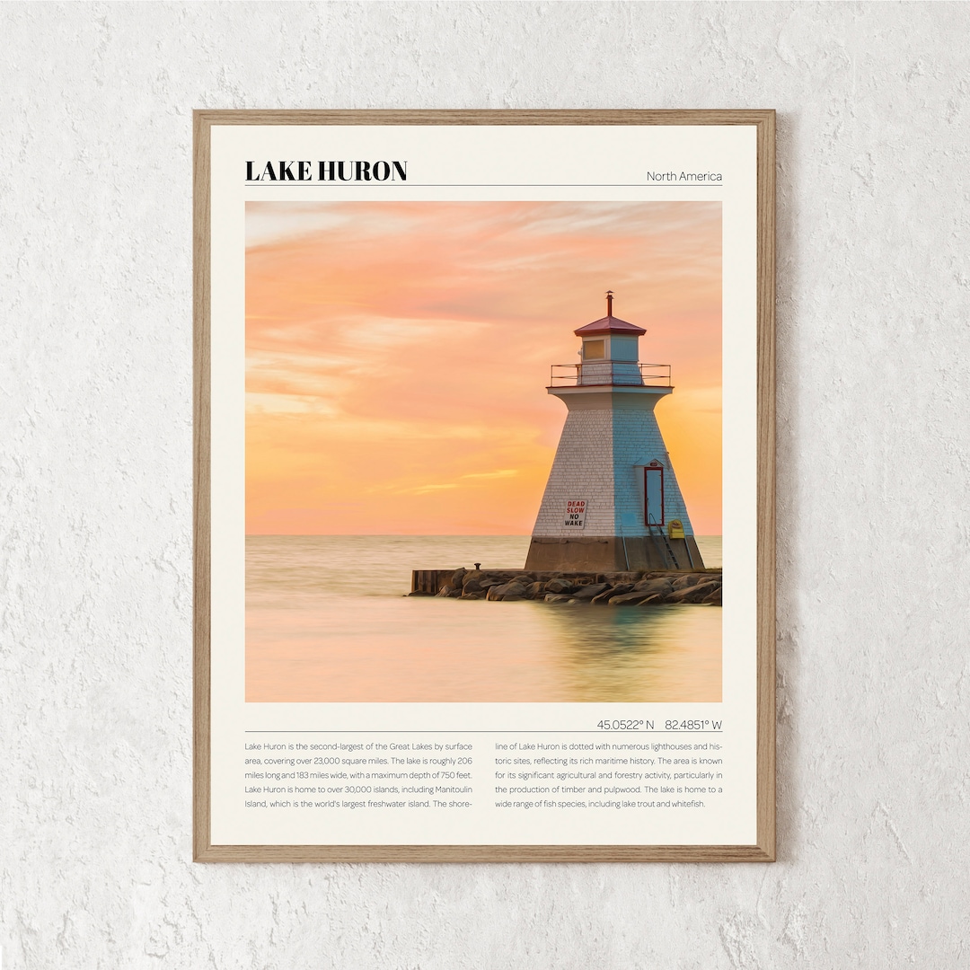 Lake Huron Print Lake Huron Wall Art Lake Huron Poster Etsy