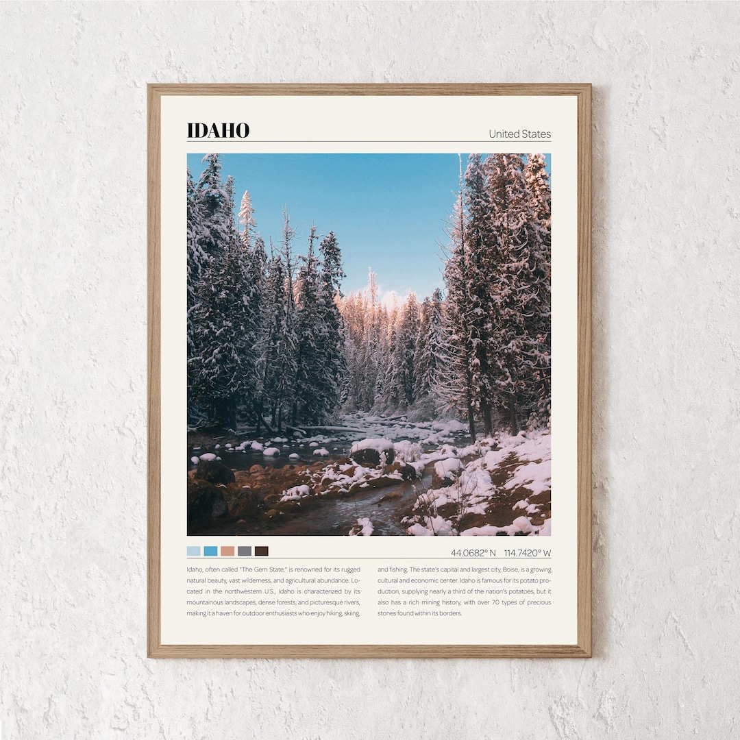 Idaho Print | Idaho Wall Art | Idaho Poster | Idaho Photo | Idaho ...