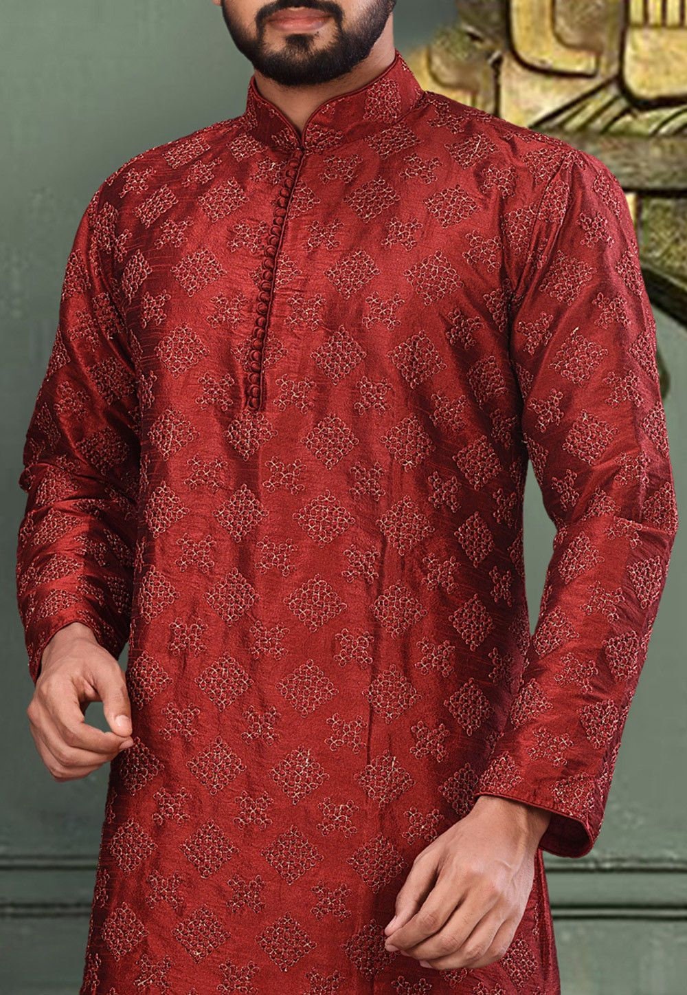 Kurta Pyjama Men Bengali Kurta Wedding Kurta Pajama Black Etsy