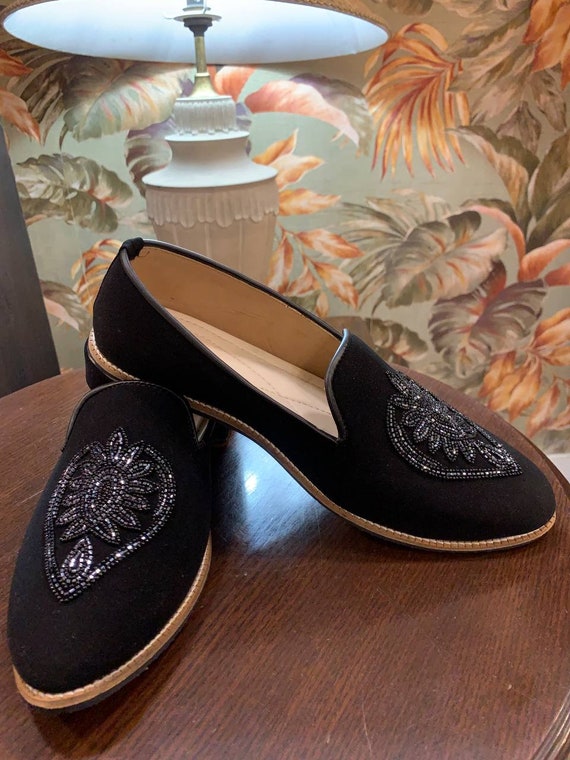Reservere Gå til kredsløbet dø Buy Black Shoe Men Leather Loafers Men Mojadi Sherwani Shoe Loafer Online  in India - Etsy