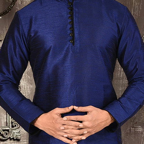 Cotton Plain Indian Kurta Pajama shops for Men Ethnic Kurta Pajama for Men/Child Indian Silk Wedding Party wear Traditional Kurta Pajama set