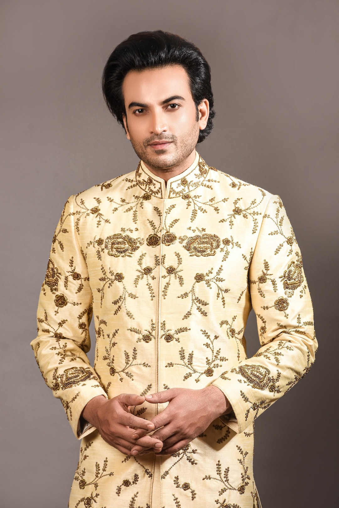 Mens Sherwani for Wedding Men's Suit White Sherwani Groom Men's Wedding