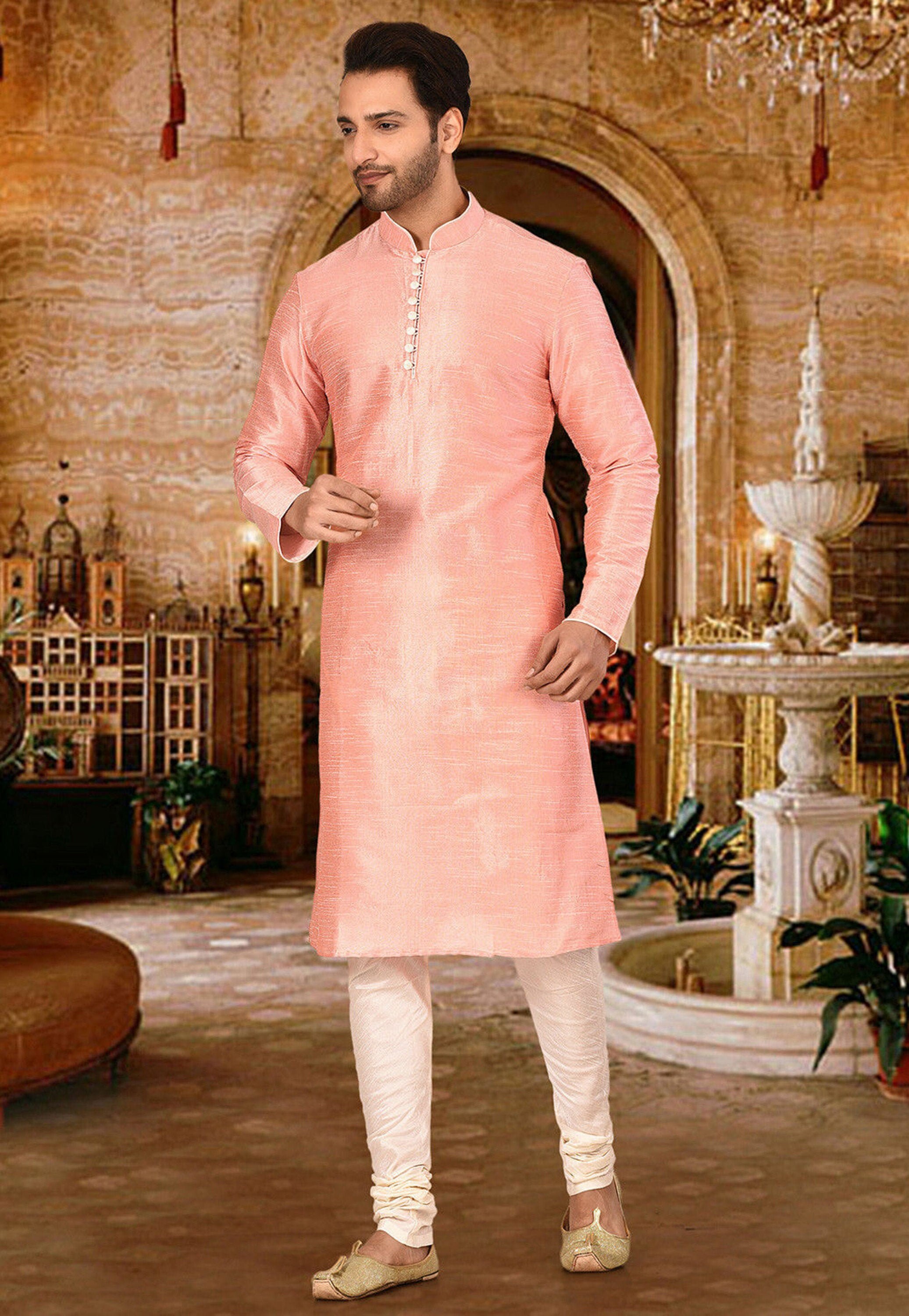 Solid Color Cotton Plain Kurta Pajama 