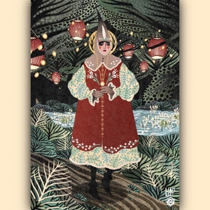 Lana Original Art Print A4 - Folk tales