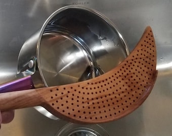 Wooden colander, Hand held