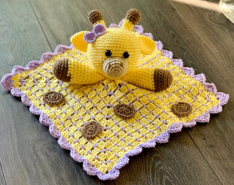 Crochet Giraffe Lovey Blanket Baby Shower Gift Security | Etsy