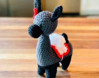 Llama Crochet Plush, Alpaca Plush Toy, Boho Amigurumi Decor, Llama Alpaca Gift, Llama Doll, Crochet Amigurumi Llama Toy, Valentine Day Decor