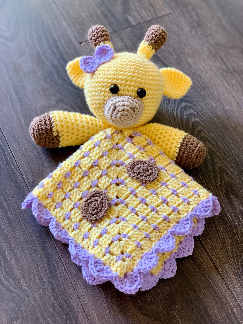 Crochet Giraffe Lovey Blanket Baby Shower Gift Security | Etsy
