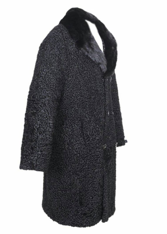 Real Luxurious Black Persian Lamb Fur Coat | Handm