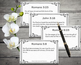 Essential Bible Verses for Every Christian (NIV) - Bible Memorization Flash Cards - Memorize to Meditate Essential Verses - 16 verses