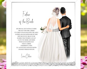 Personalized Father of Bride Wedding Poem Print: Sentimental Keepsake