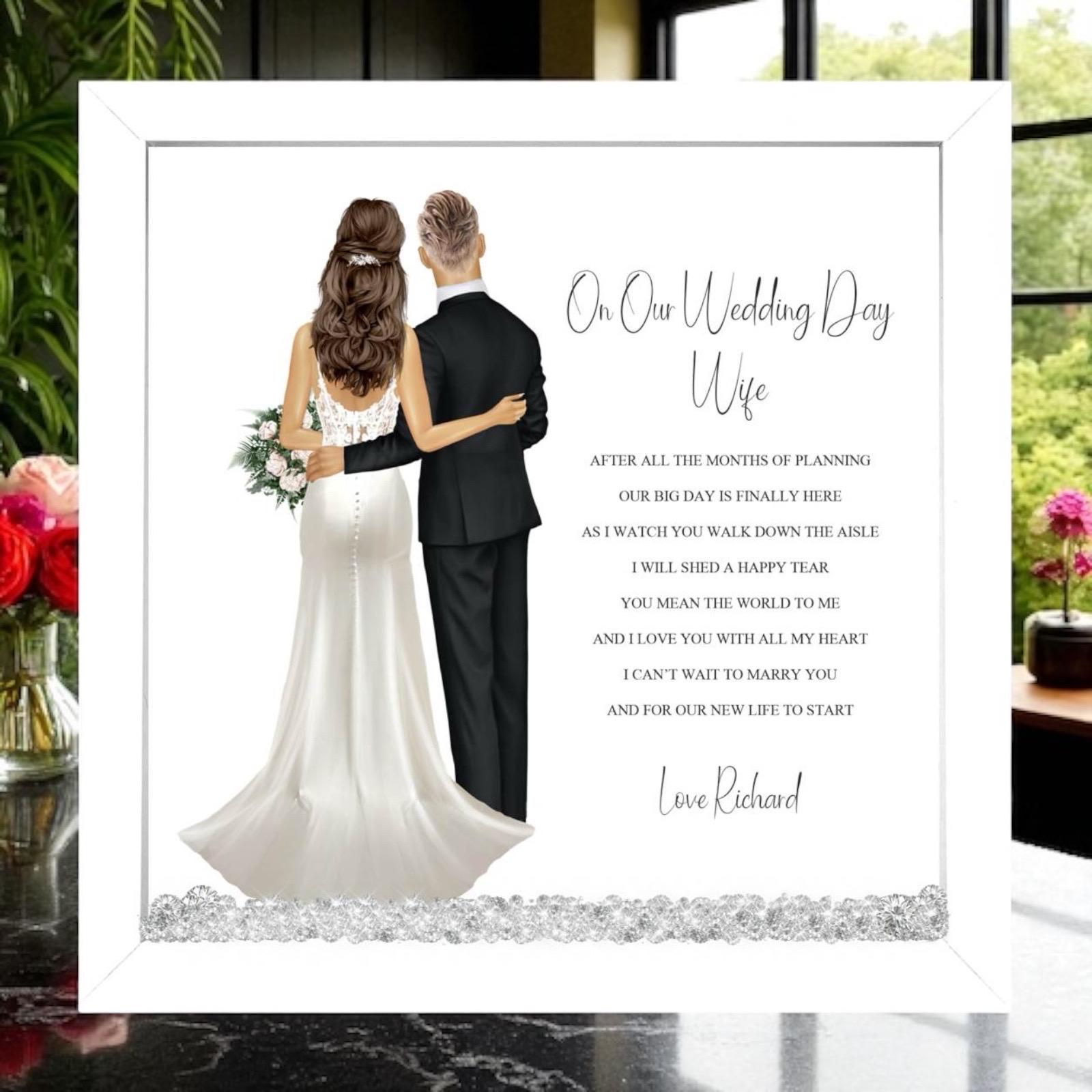 Personalized Wedding Day Framed Print: Sentimental Wife Gift - Etsy, image size:1600x1600