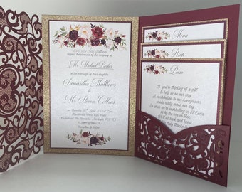 Sunset Pocketfold Invitation
