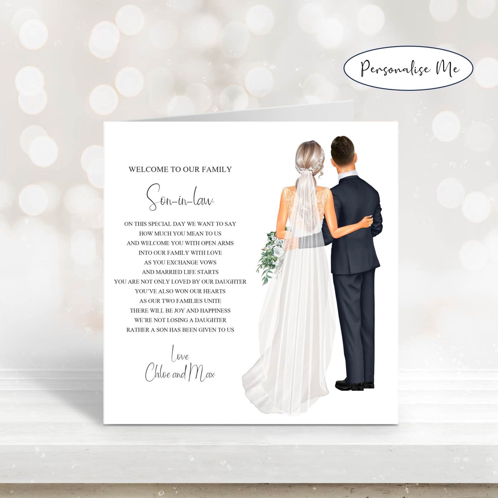 Wedding Day Family Sentiment Cards Wedding Day Family Sentiment Cards