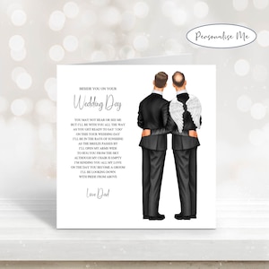 À mon fils de la part de papa sur votre carte de mariage