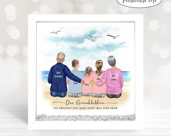 Personalized Grandparents Print: Grandchildren Keepsake Gift