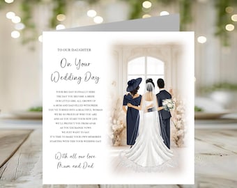 Personalised Wedding Card For Daughter From Mum And Dad, Wedding Gift for our Daughter