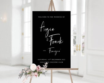 Personalized Wedding Welcome Sign: Modern Venue Decor