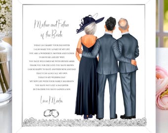 Personalized Mother & Father of Bride Wedding Poem Print